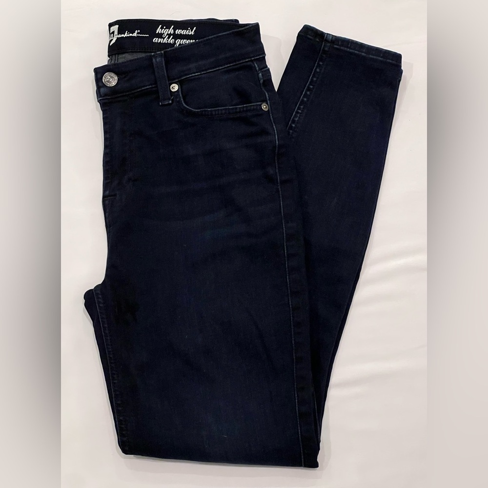 7 for Mankind Size 28 dark wash jeans, lightly used